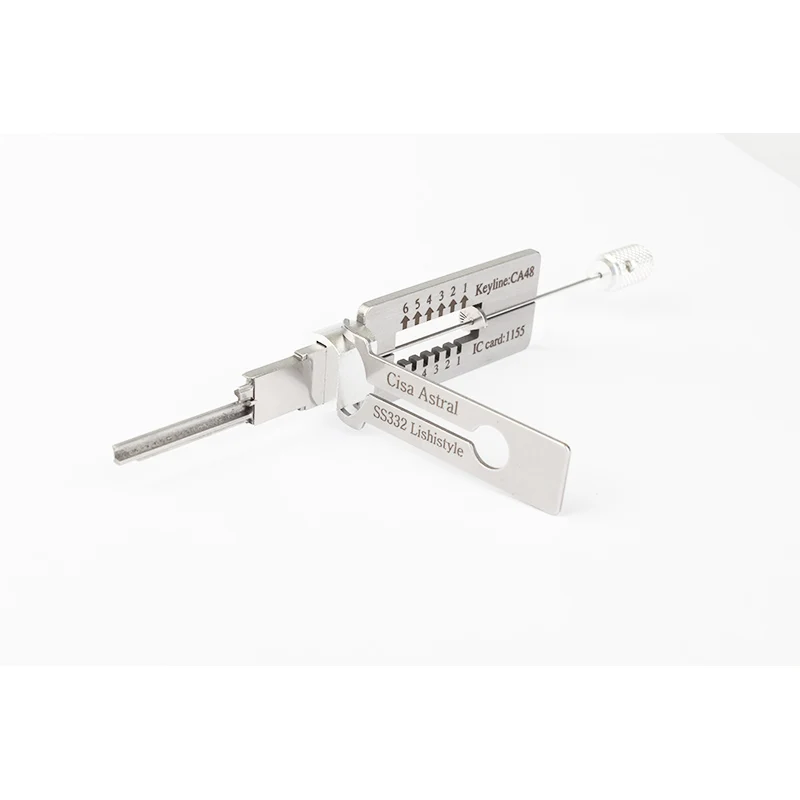 

Lishi Tools SS LISHISTYLE SS332 Cisa Astral 2 in 1 2-In-1Civil ock Opening ock Pick Set ocksmith Tools