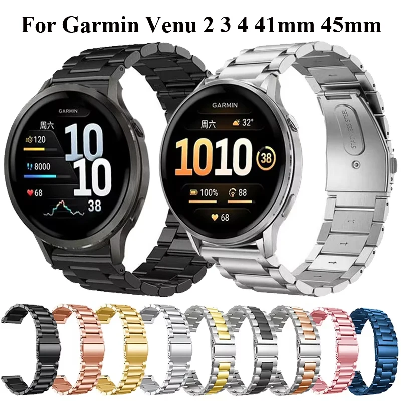�y�Z�[�����z18mm�A20mm�A22mm�̃X�e�����X�X�`�[�����X�g���b�v�AGarmin Venu 2�A3�A4�i41mm�A45mm�j�AForerunner 55�A255�A970�A965�A265�A245�A645�p���^���o���h