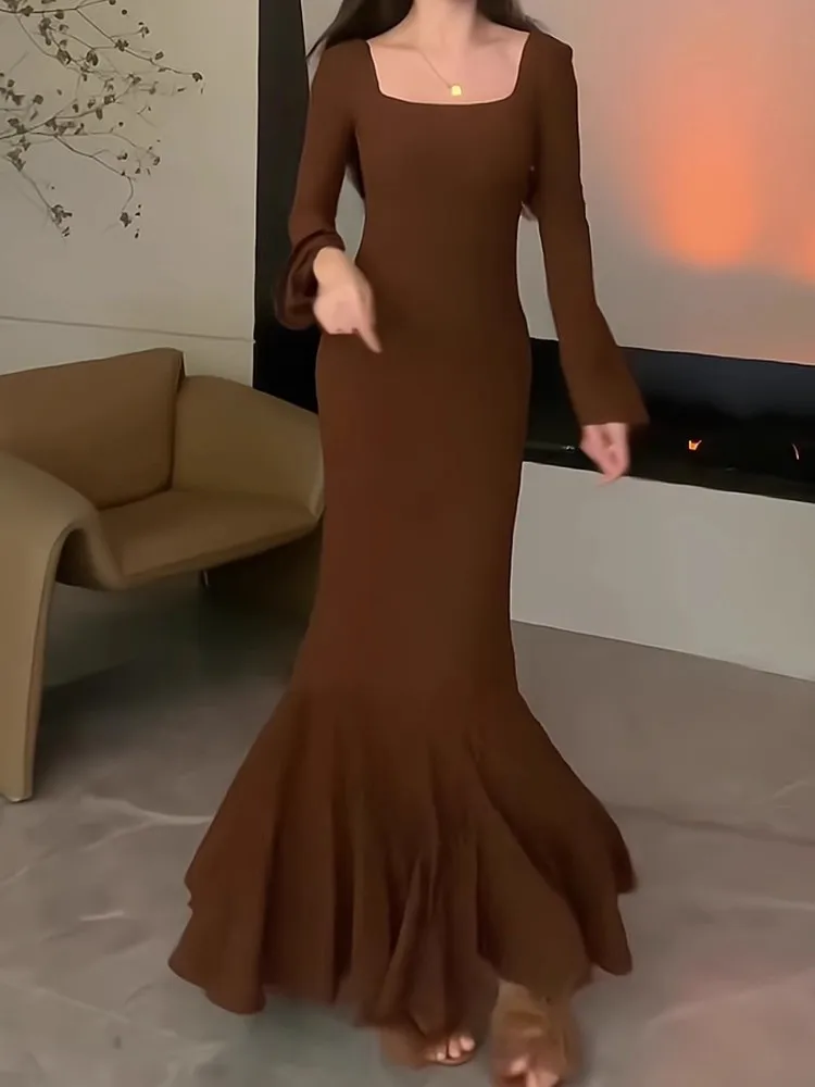 Vestido ajustado para mujer, vestidos largos, espectáculo de actuación de primavera, exhibición, fiesta de noche, celebración de baile, elegante, dulce y encantador