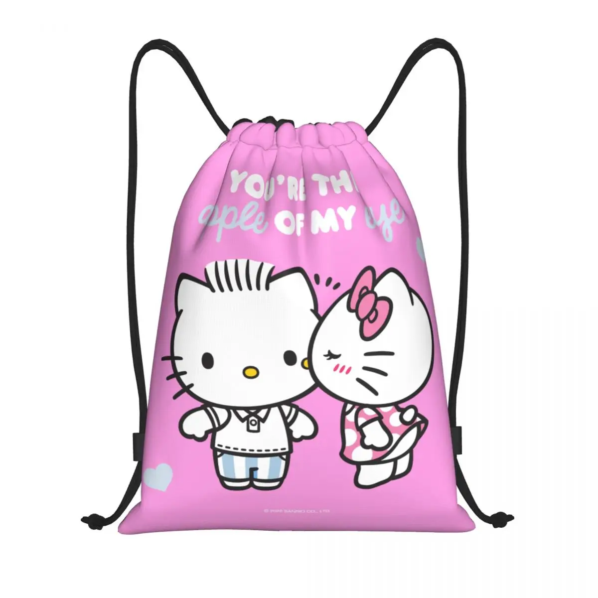 Custom Pattern Logo Drawstring Bag Sanrio Hello Kitty Travel Backpack Student Storage Bag School Bag  ꦫ