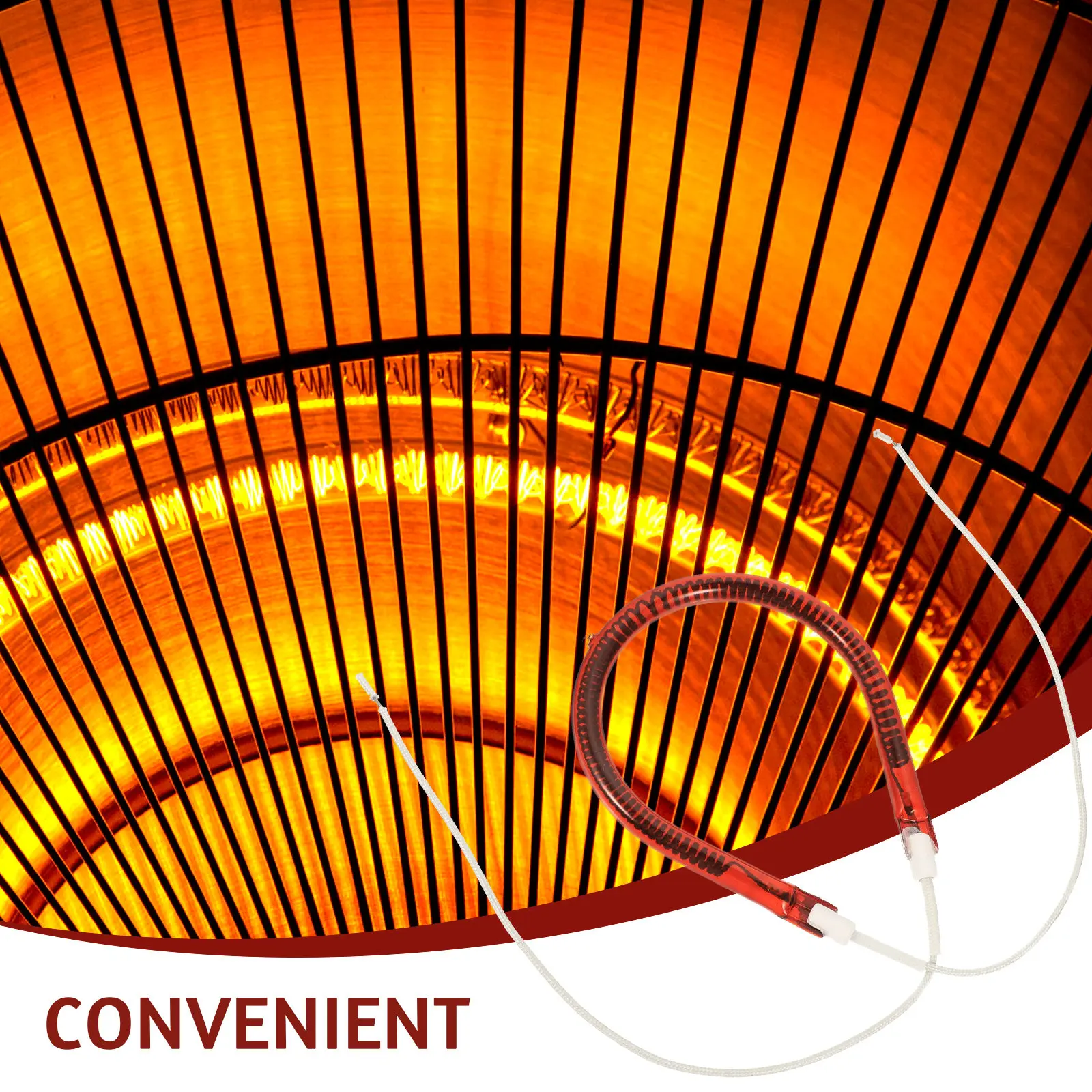 

900W Halogen Heating Element Lamp Turbo Oven Bulb Longservicelife Corrosionresistant Winter Comfortable Heater