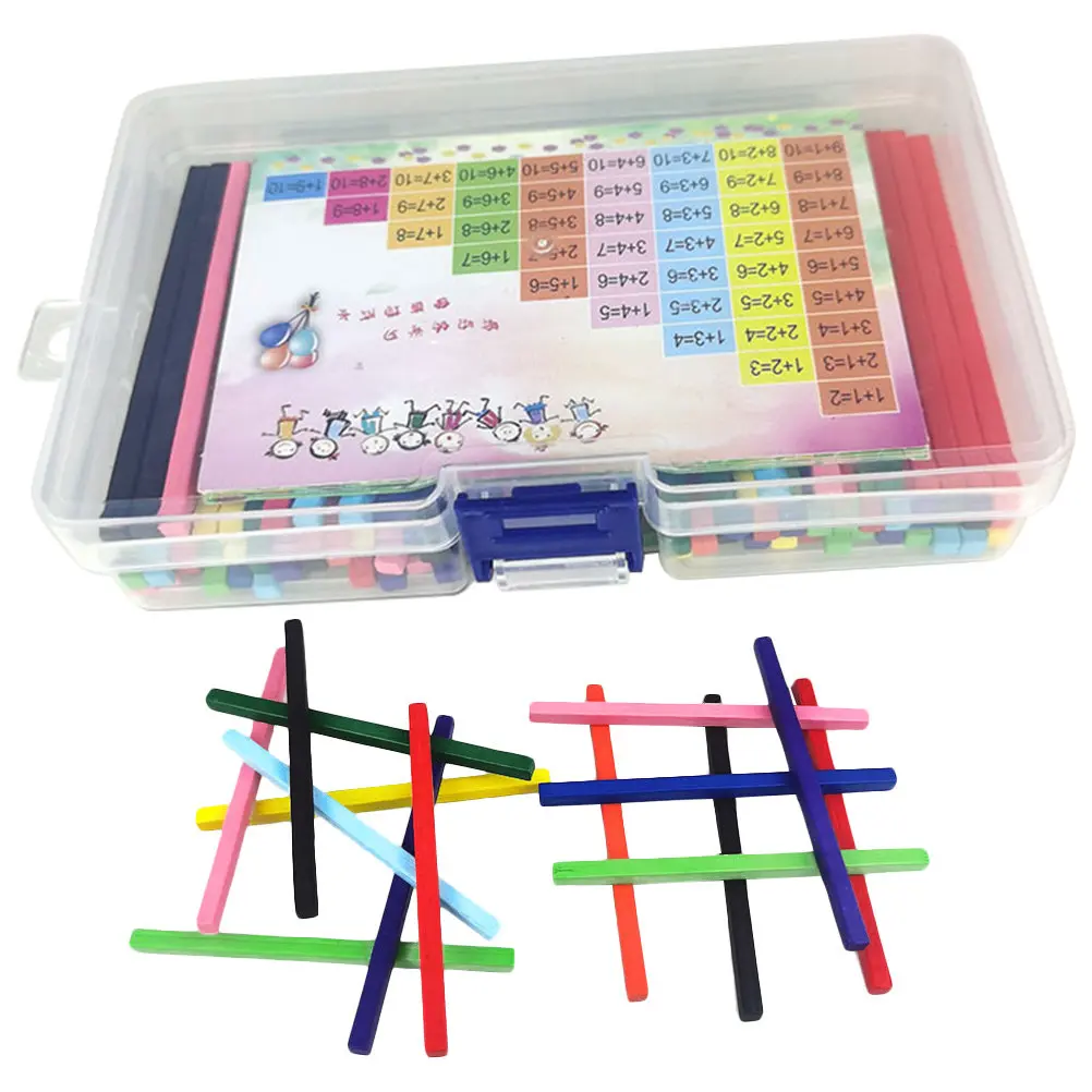 

1Set Colorful Calculation Rods High Grade Material Math Learning Tool for Kindergarten Counters Kids Mental Math Practice