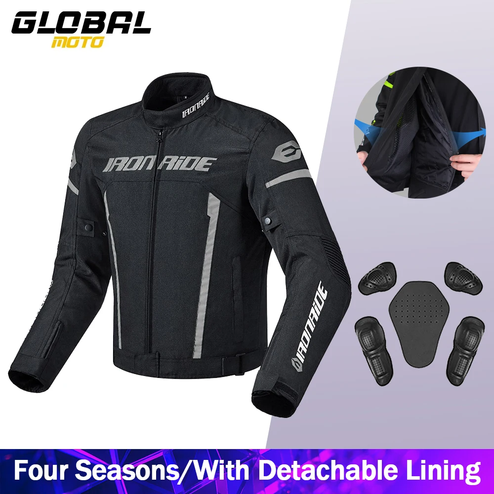 

Мотоциклетная куртка, ветрозащитная, износостойкая, дышащая, для мотокросса, с 5 защитными вставками, размеры M-3XL