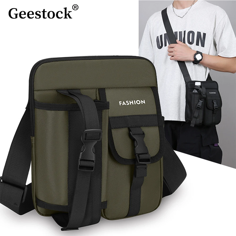 

Geestock Мужские сумки через плечо Модная сумка-оксфорд Мужская повседневная маленькая квадратная сумка Сумка-чайник Легкие сумки для мобильных телефонов