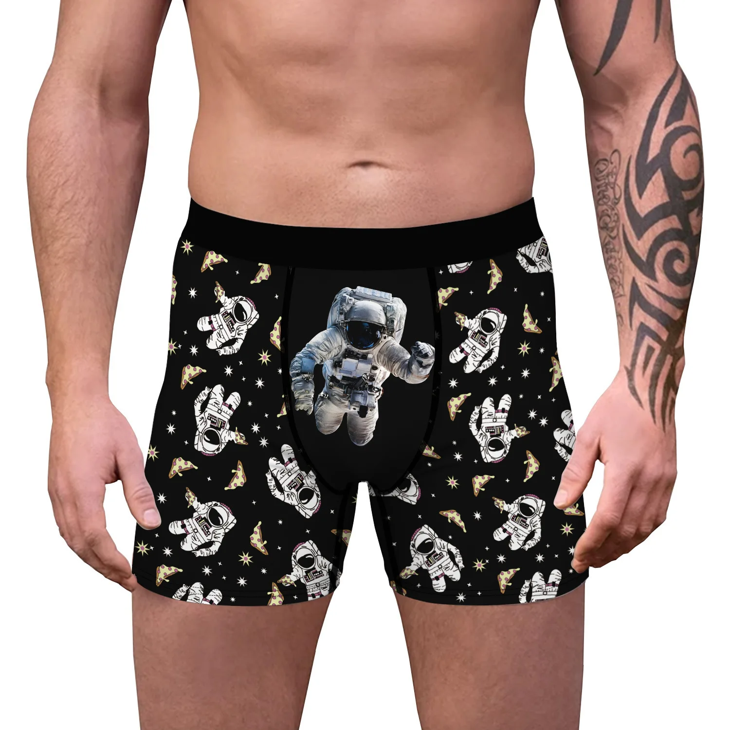 New 3D Digital Wolf Printed Sexy Men\'s Underwear with Comfortable, Breathable, and Elastic Stretch Corners for Foreign Trade