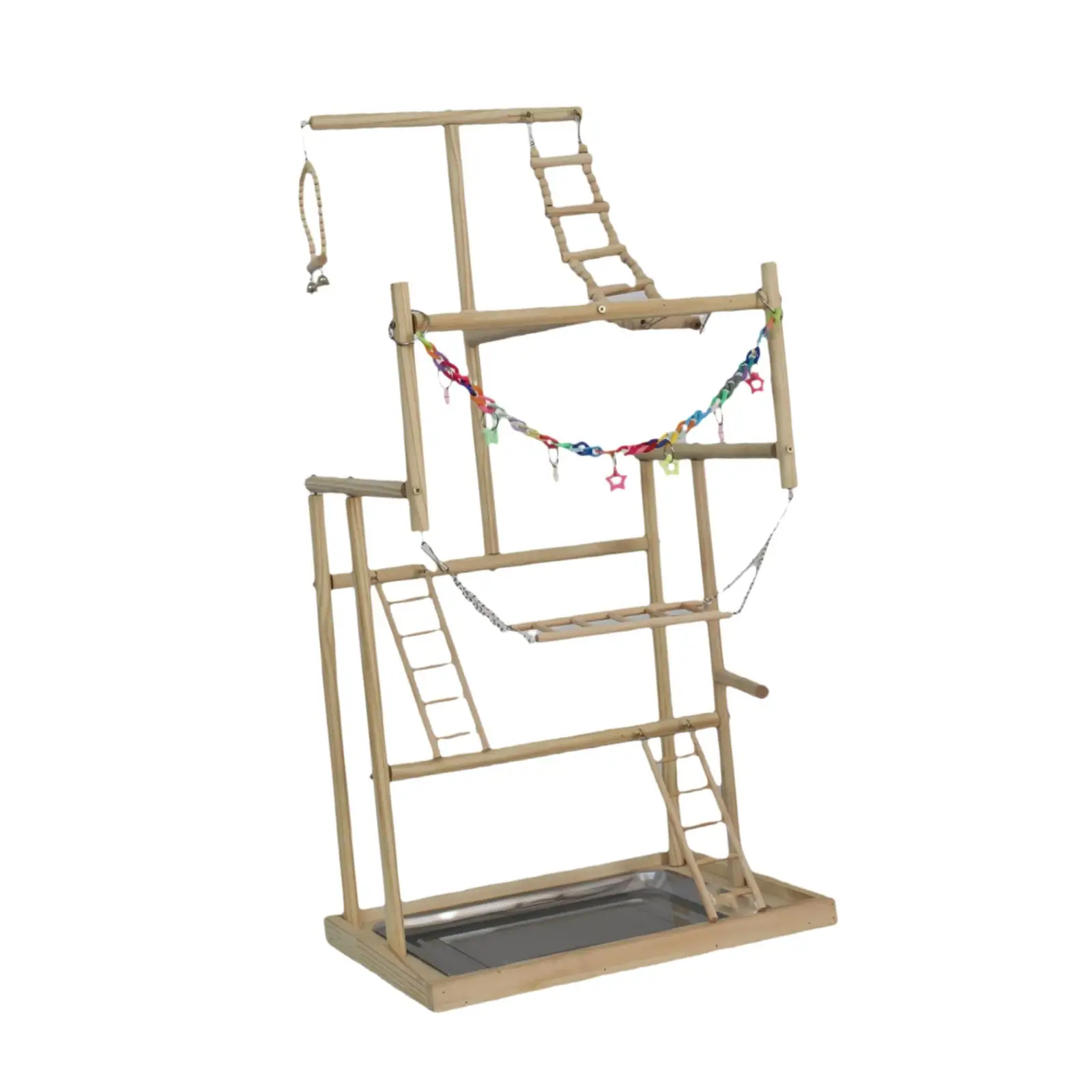 

Bird Playstand Wooden Parrot Perch Stand Bird Swing Climbing Exercise Toy for Cockatiel Bluebirds Parakeet Bird Supplies