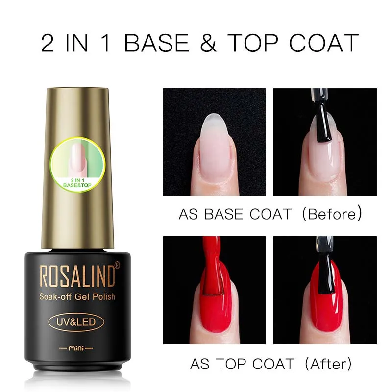 Rosalind Dehydrator Primer Matt Top Coat Use for Gel Nail Polish Nail Tool Semi-Permanent UV Led Cure Nail Art