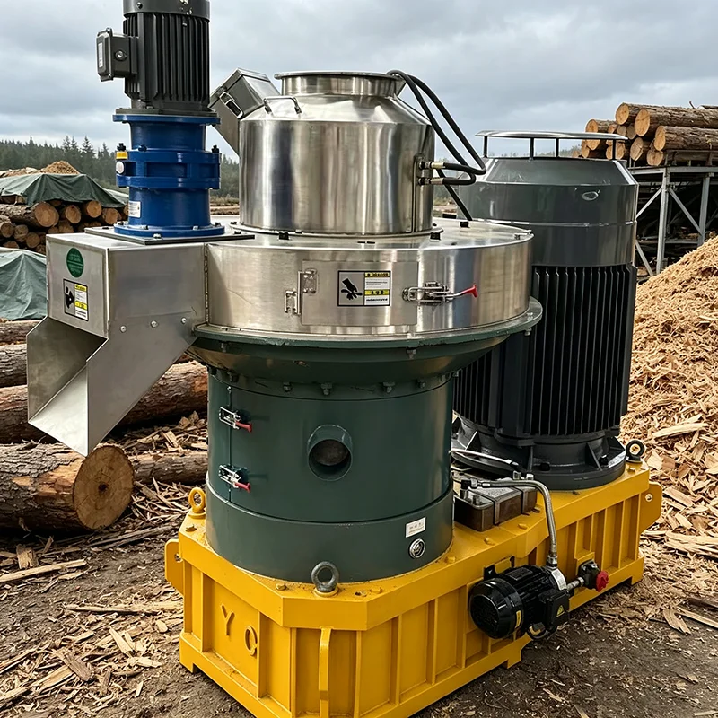 Electric Flat Die Biomass Pellet Mill Sawdust Pellet Maker Process Hardwood And Softwood Waste