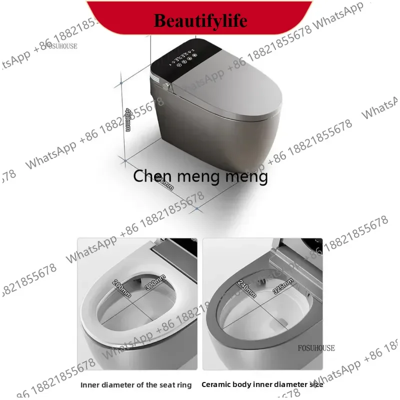 

F185 Elegant Multicolor Smart Toilet for Bathroom One-piece Elongated Bidet Toilets Heated Seat Warm Air Dryer Warm Water m