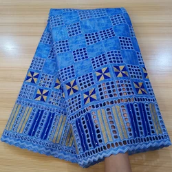 Bestway New Bazin Riche Perfumed Brocade Lace Fabric Swiss Quality Cotton Borer Embroidery Guinea African Lace Materials 2023