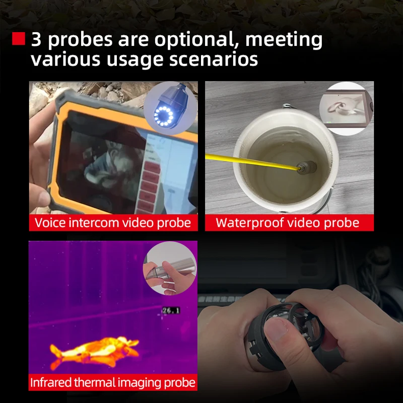 LSJ Audio Video Life Detector Search Rescue Kit With Five Optional Probes And Two Way Communication