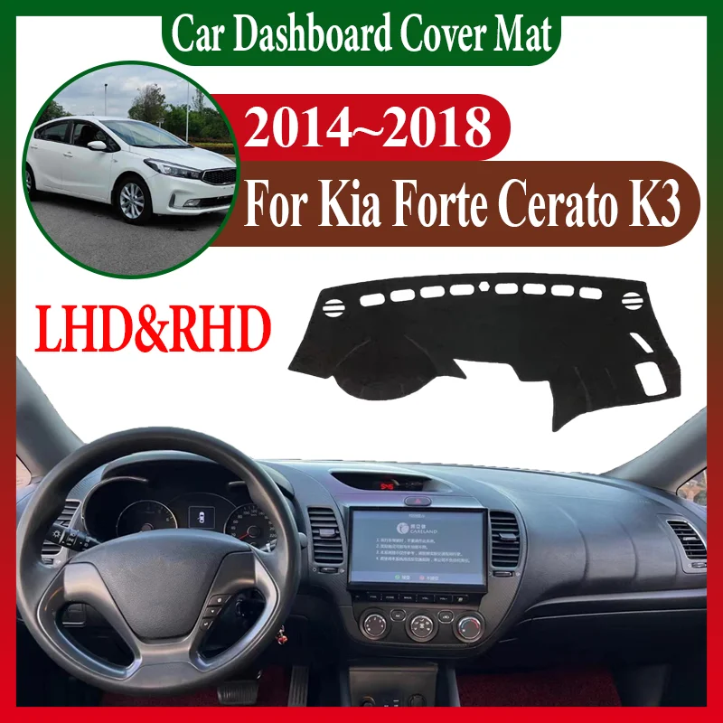 

Аксессуары для Kia Forte Cerato K3 YD 2014-2017 2018, противоскользящий коврик для приборной панели автомобиля, коврик для центральной консоли, коврик для приборной панели, солнцезащитный коврик