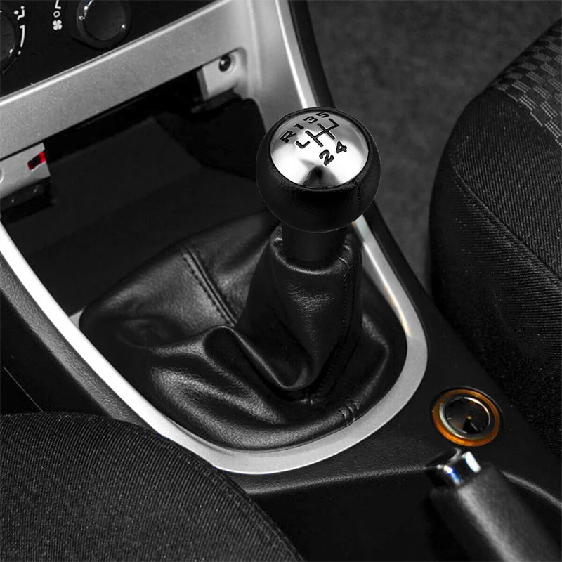 5 Speed PU Leather Gear Shift Knob For Peugeot 3008 407 5008 807 307 308 Citroen C4 C8 Shifter Lever Arm Headball