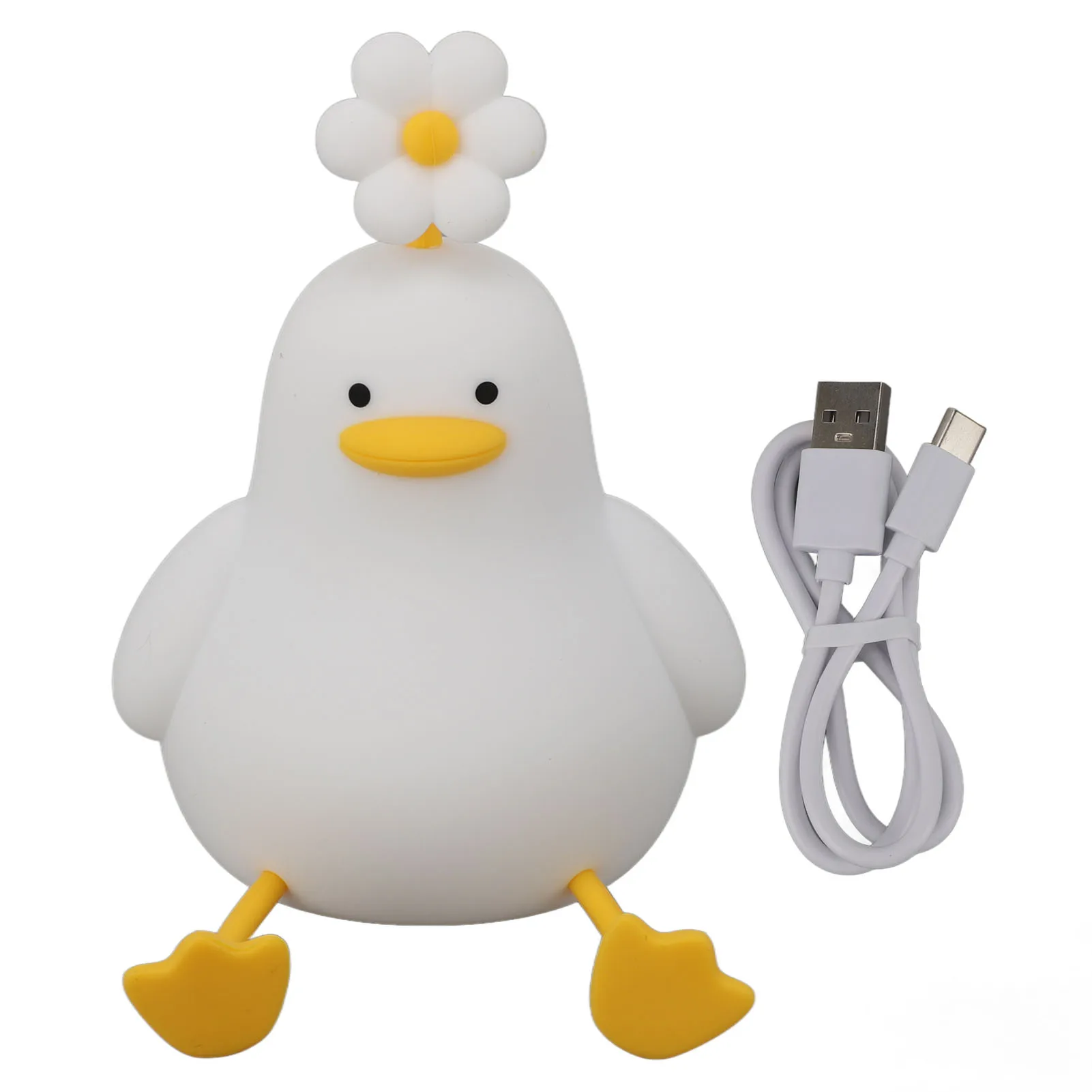 ZK40 Cute Duck Lampka nocna Silikonowa lampka nocna 1200mAh Akumulatorowa lampka nocna dla zwierząt Ściemnialna lampka dziecięca do sypialni przy łóżku