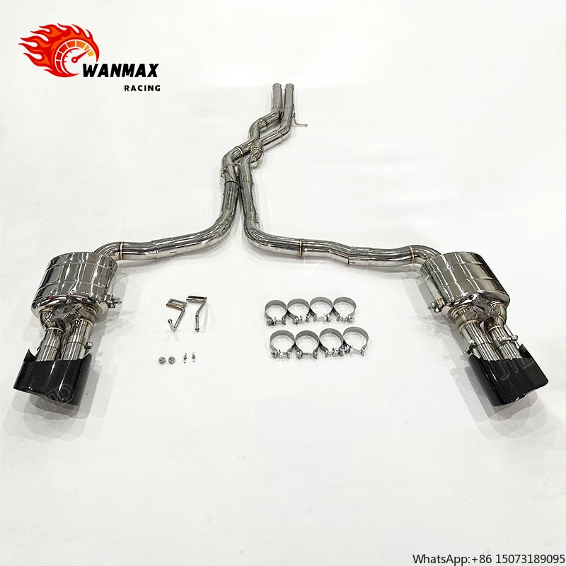 

Высокопроизводительная выхлопная система Cat-Back для RS6 RS7 C8 4.0T (без насадок) из нержавеющей стали 304, улучшающая отклик дроссельной заслонки