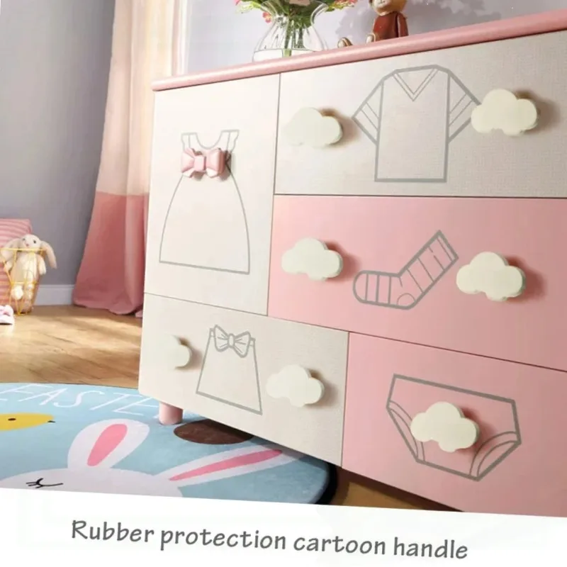 Puxadores de móveis gaveta puxa crianças puxadores de porta de borracha dxs bonito rosa coração estrela lua nuvem puxadores de armário de cozinha