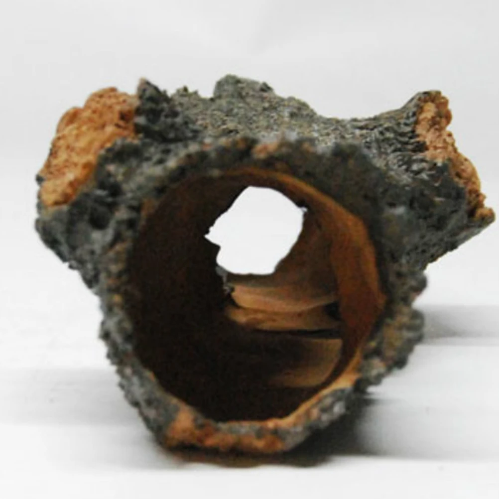 

Bark Fish Tank Decoration Artificial Tree Aquarium Trunk Ornament Landscape for Resin Hollow Shelter