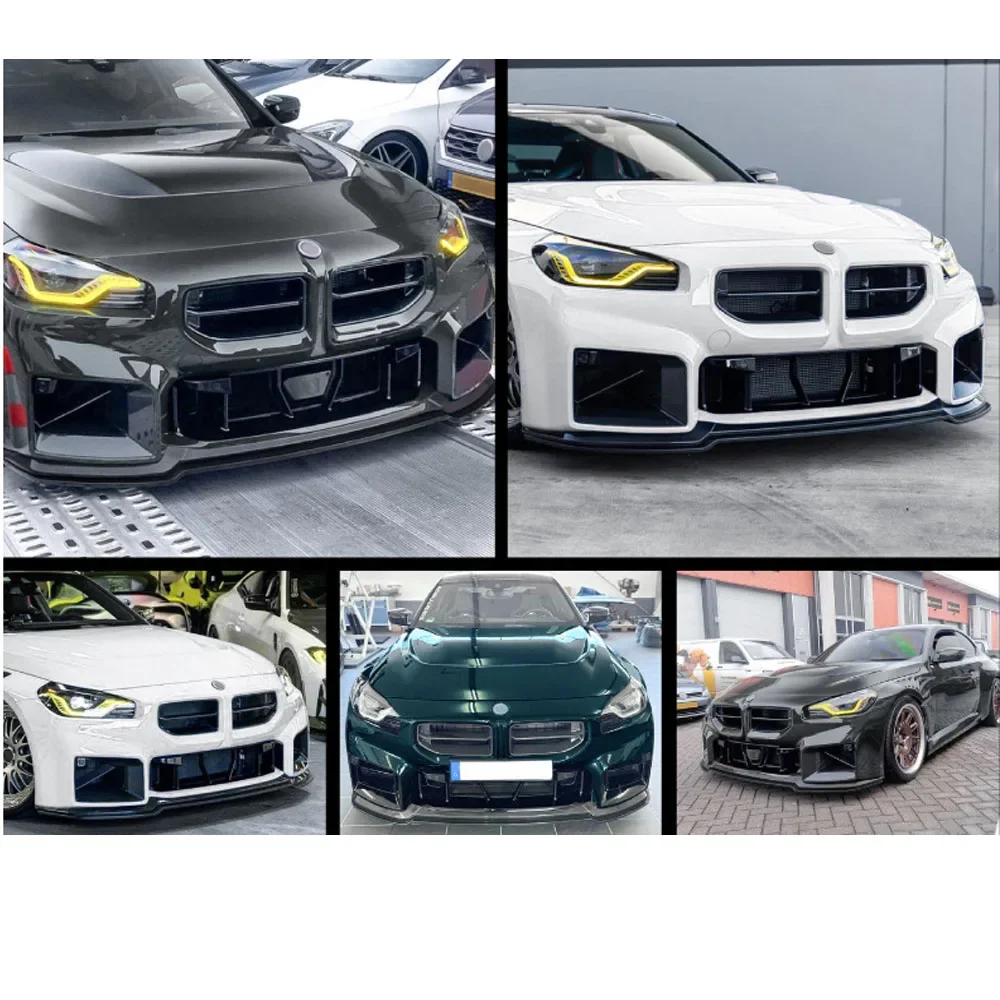 For BMW 2 Series M2 G87 2023-2024 Car Front Bumper Lower Lip Splitter Front Blade Auto Parts Guard Protector Cover Accessories