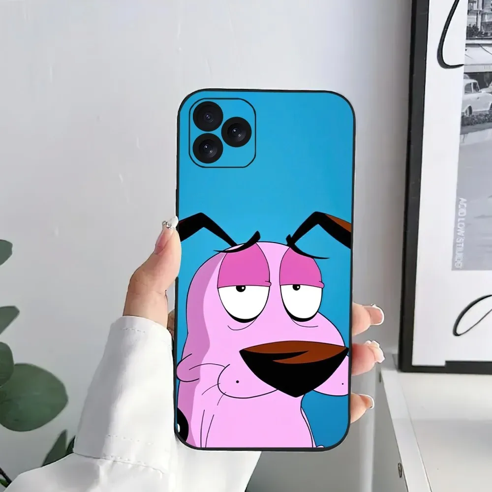 Cartoon C-Courage The Cowardly Dog Phone Case For iPhone 15 14 13 12 11 8 Mini Xr Xs X Xsmax Pro Max Plus Shell