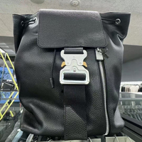1017 Men's Metal Function Latch Casual Leather Backpack Women's Couple Satchel ALYX Computer Bags