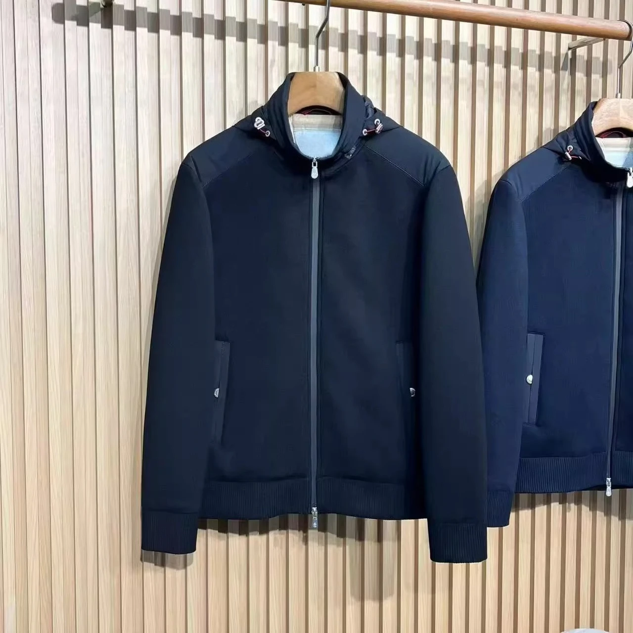 BC Italie col montant doudoune laine mélangée style vieil argent veste décontractée