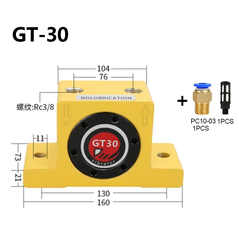 GT Turbine Oscillators Pneumatic  Industry Vibrator Hammer Blanking Parts GT8/10/13/16/20/25/30/36/48/60 Pneumatic Vibrator