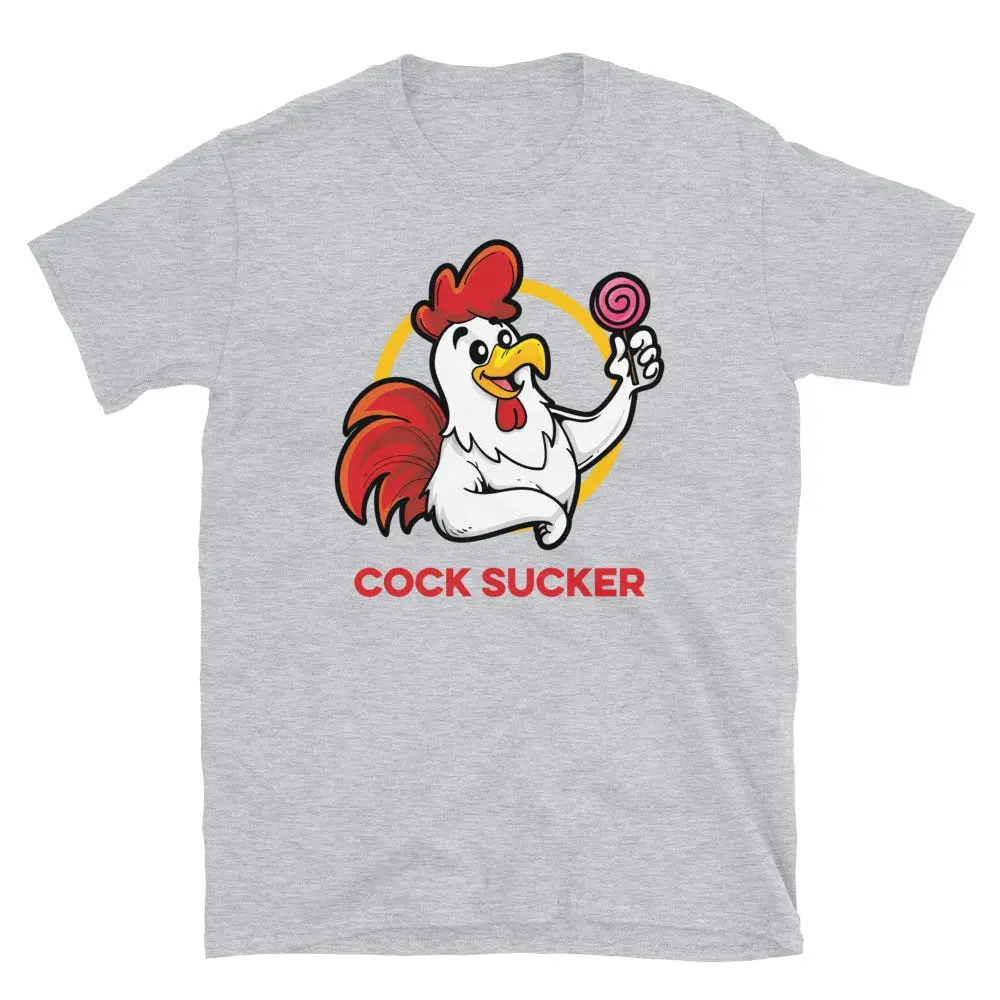 Funny Adult Humor Rooster Cock Lollipop Sucker  T Shirt