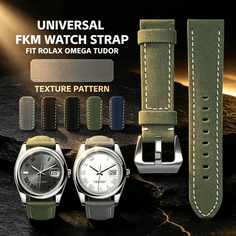 20mm 22mm 24mm 26mm Canvas Nylon Watch Strap for Pan Compatible with Radiomir Series Luminor