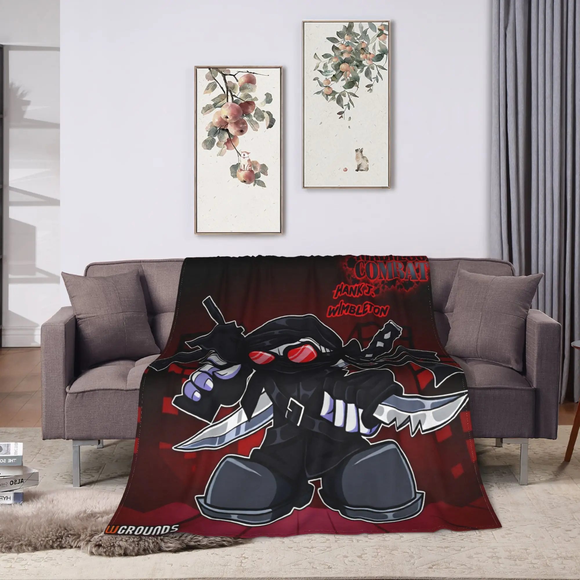 MADNESS COMBAT Blanket  Super Soft Graphic Plush Bedding Throws For Outdoor Decorative Flannel Bedspread Bed Cover