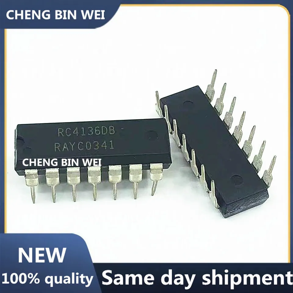 (10piece) RC4136DB RC4136 RC4136N DIP14 LM4136CN 4136 XR4136CP UA4136PC