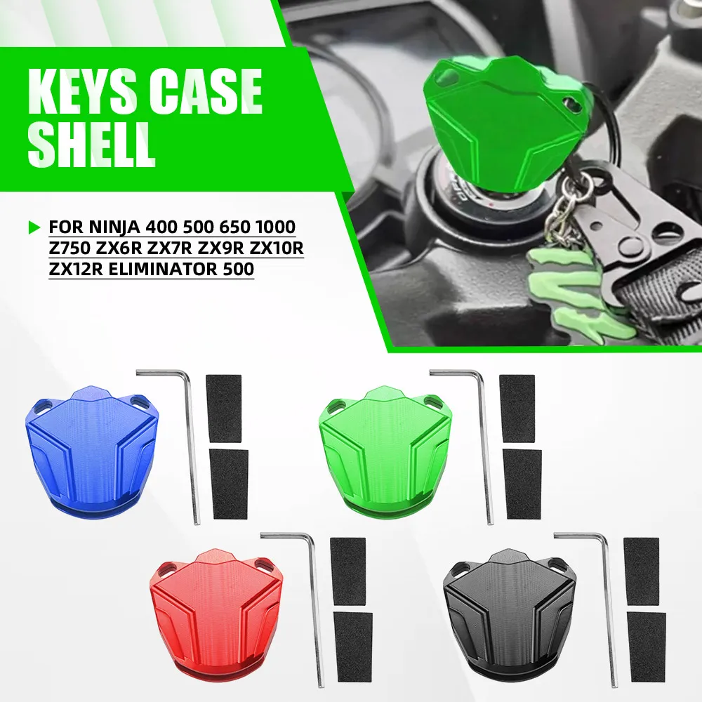 Motorcycle Decoration Key Cover Case Shell FOR KAWASAKI NINJA 400 500 650 1000 Z750 ZX6R ZX7R ZX9R ZX10R ZX12R ELIMINATOR 500