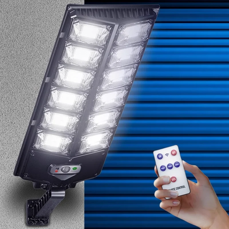 

New Outdoor Solar Integrated Street Light with Human Body Sensing Courtyard with Remote Control Waterproof Garden Light