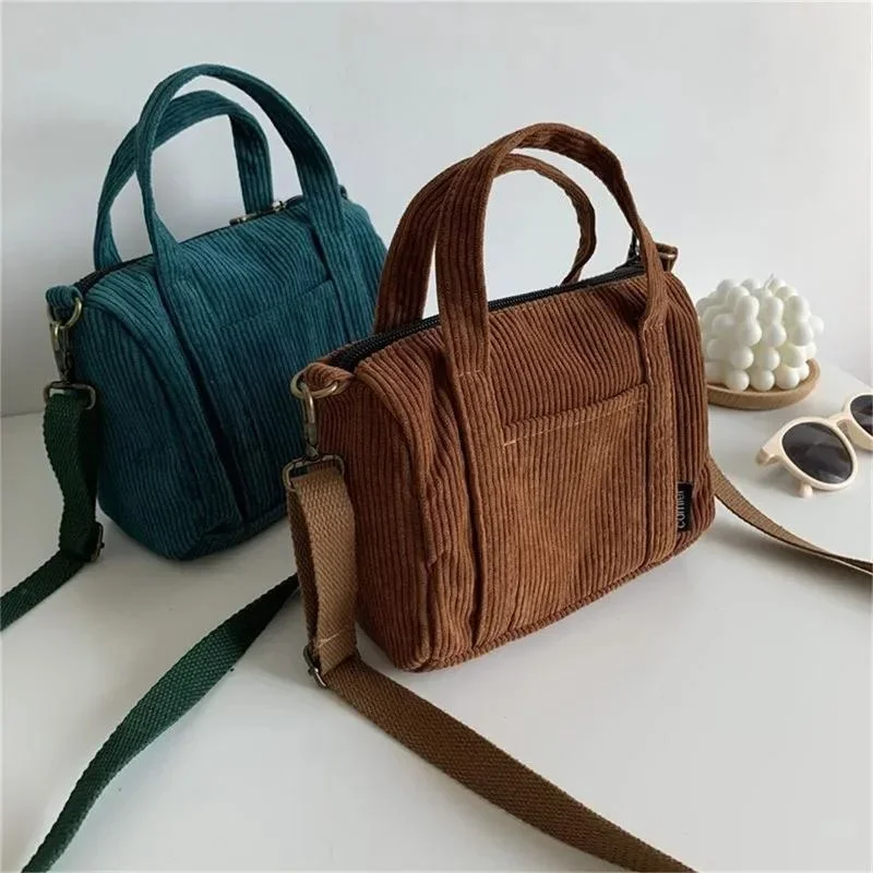 Frauen Mini Umhängetasche Cord Schulter Tasche Weibliche Leinwand Handtasche Zipper Totes Damen Casual Geldbörse Stoff Beutel Für Mädchen – Detail 22