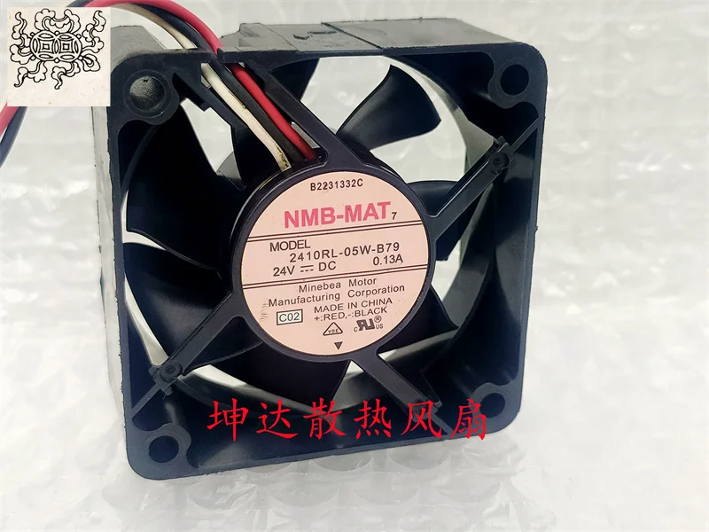 Ltsf ل NMB 2410RL-05W-B79 C02 DC 24V 0.13A 60x60x25mm 3-Wire مروحة تبريد الخادم