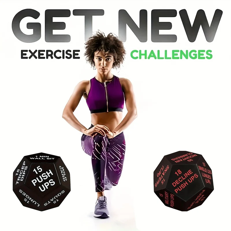 Sport Fitness Decision Dice Weight Training Exercise Body Group Fitness Fun Decision Dice Entertainment Accessories