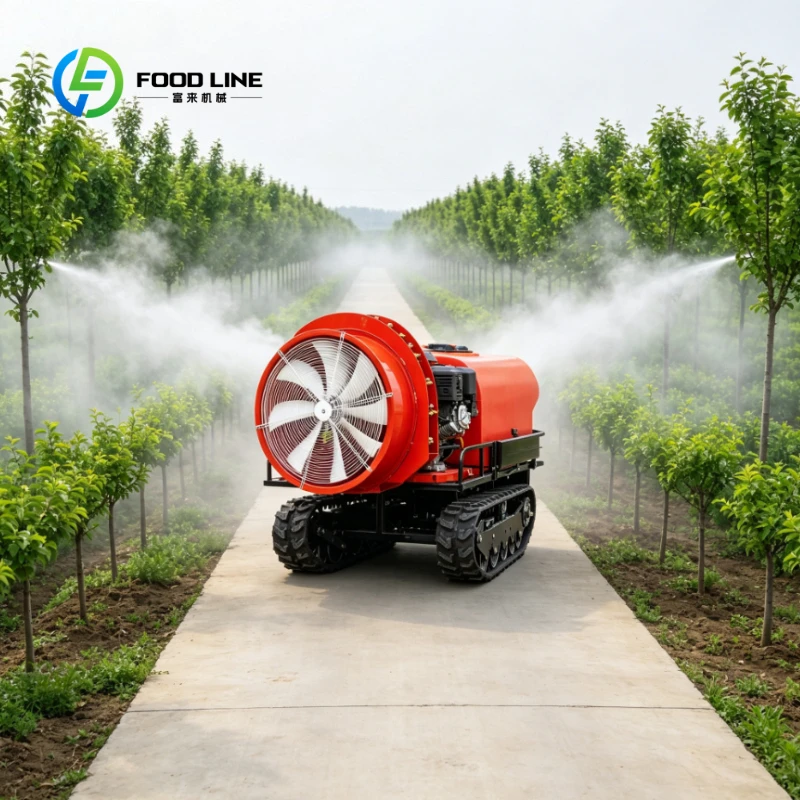 Customized High Quality Farm Crawler Air Blast Sprayer Machine Mountain Orchard Remote Controlled Farm Sprayer