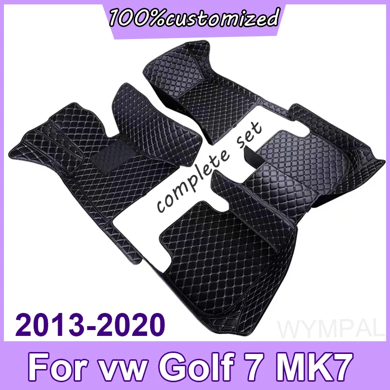

Автомобильные коврики для VW Golf 7, MK7, 2020, 2019, 2018, 2017, 2016, 2015, 2014, 2013, Защитные чехлы для автомобильного интерьера, коврики