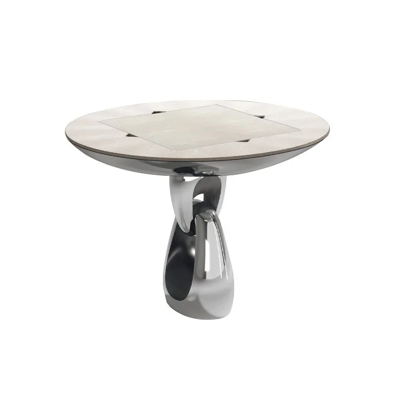 Stainless steel chessboard table