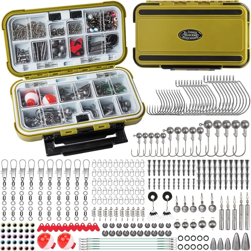 

Набор для рыбалки Essential со снасти, грузилами, крючками, вертлюжками и примаками для начинающих