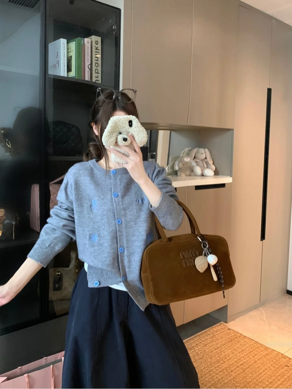 

Ay Long Sve вязаный открытый кардиган женский ort Sle осеннее новое поступление топ с вышивкой корейский Sle Commute Faion