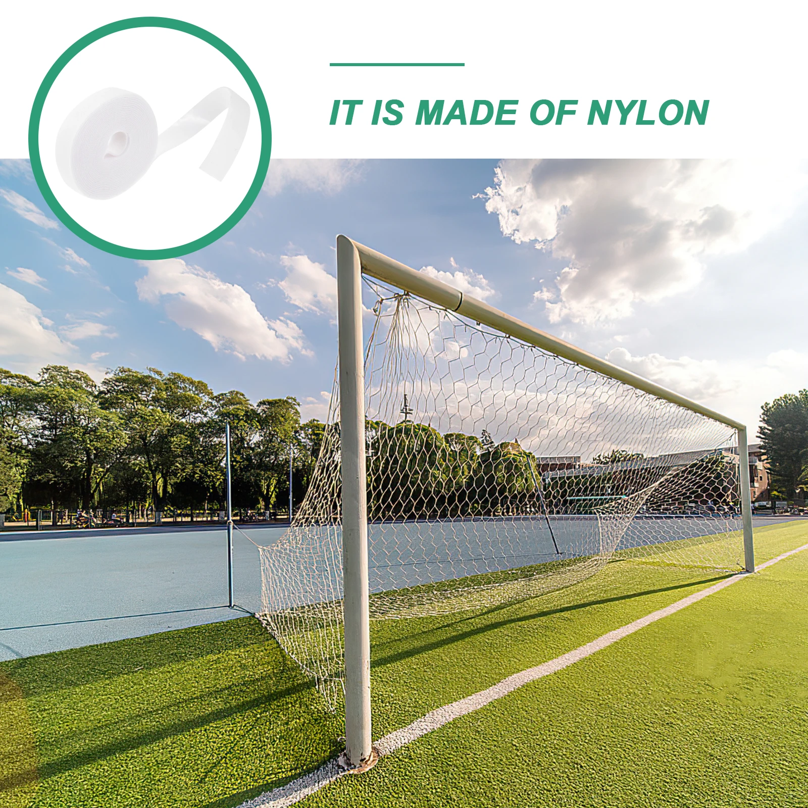 

5m x Soccer Fixing Goal Net Fastener Hook Loop Strip Cable Management Tie Cable Hook Tape Reusable Fixing Tape