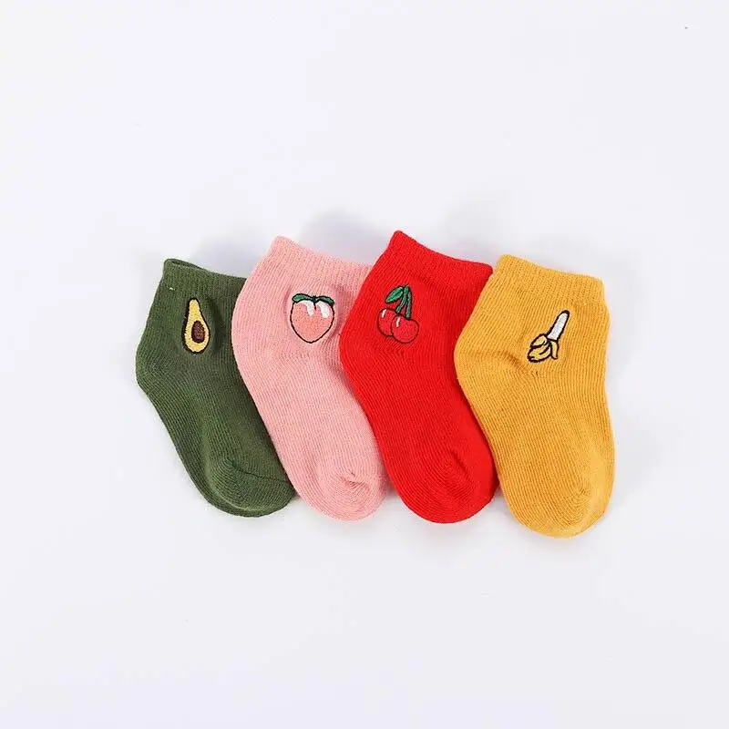 Cute Cartoon Fruit Cherry Baby Socks Cotton Newborn Infant Warm Socks Toddlers Spring Autumn Sock Baby Stuff for Newborns 0-1Y