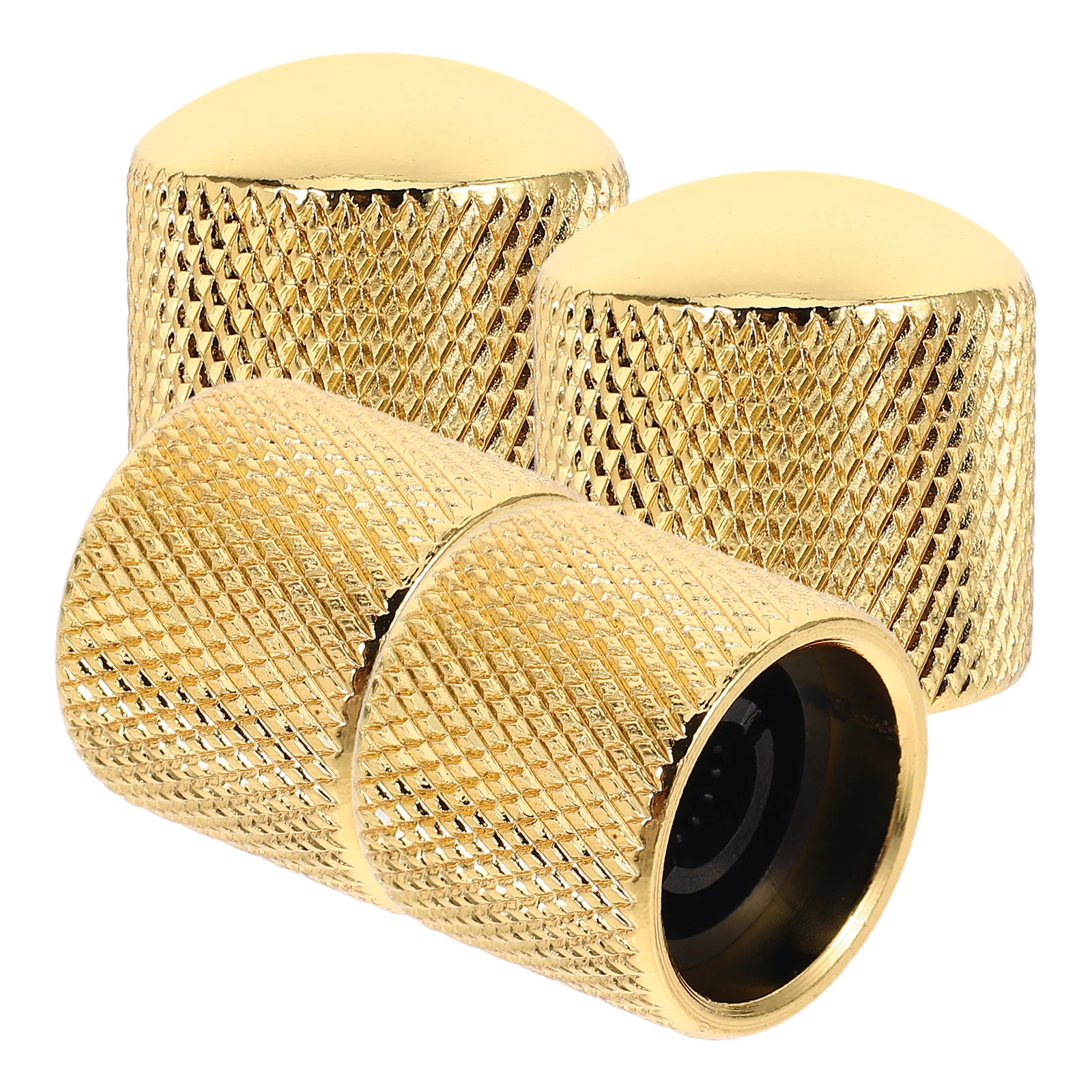 

4Pcs Electric Guitar Knobs Metal Top Hat Volume Tone Control Knobs for Precise Audio Adjustment Long-Lasting Guitar Hardware