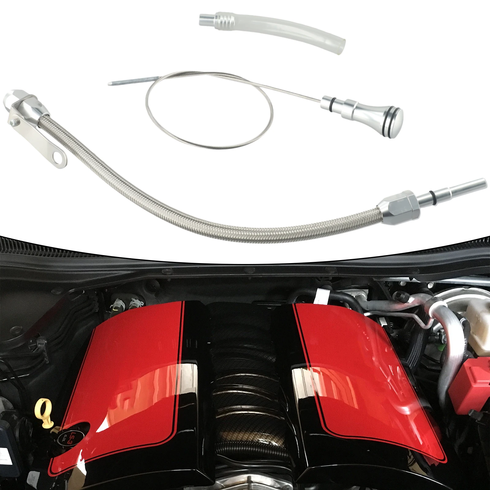 Sleek and Functional Flexible Oil Dipstick Crafted from Stainless Steel Ideal Fitment for Every Relevant Engine Model