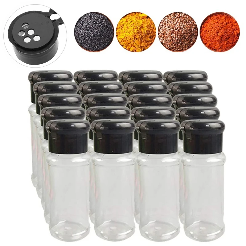 10/20pcs Spice Bottle Pepper Black Seasoning Jar Pepper 100ml Bottle Barbecue Condiment Kitchen Gadgets  Ingredients Bottling