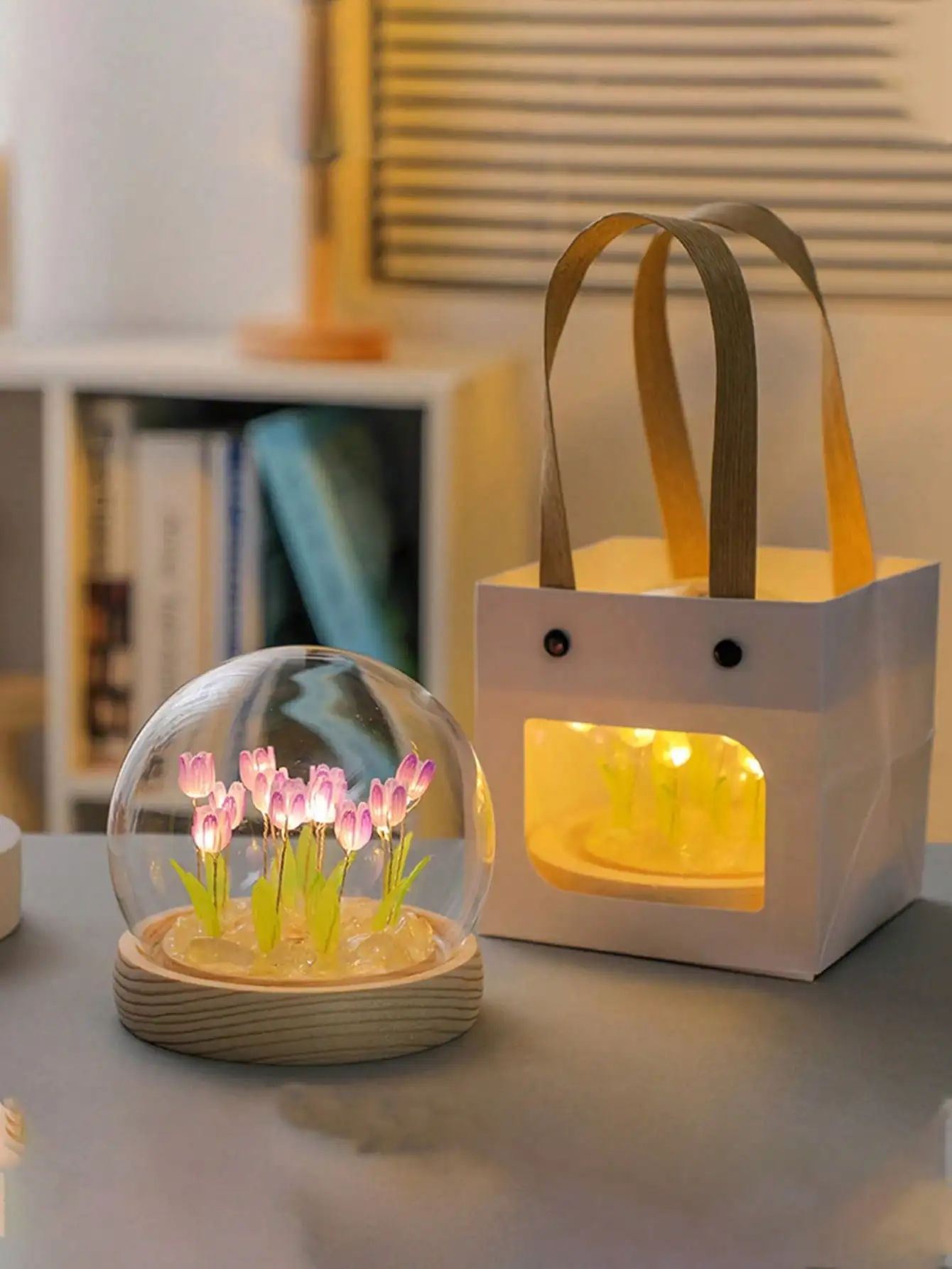 10 pz/20 pz tulipano luce notturna Kit materiale fai da te + sacchetto regalo decorazioni per la tavola illuminazione san valentino festa della