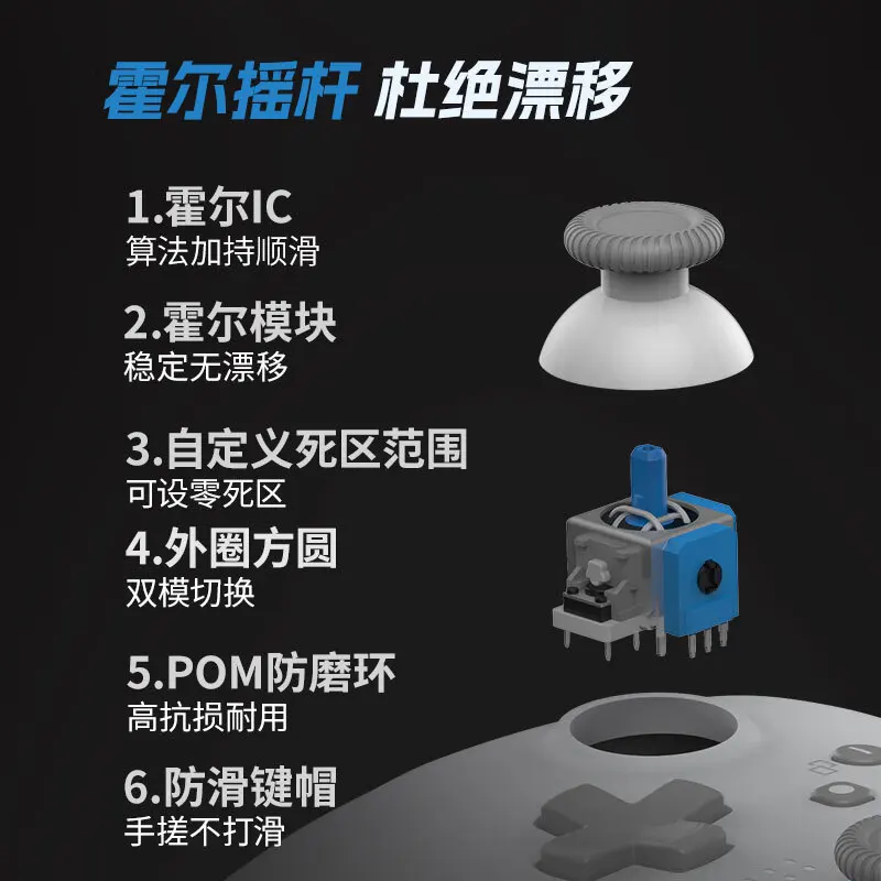 Controller di gioco wireless LEADJOY Z1 Lite, joystick Hall, multi-connessione per Switch 2/PC/TV/Steam/telefono cellulare