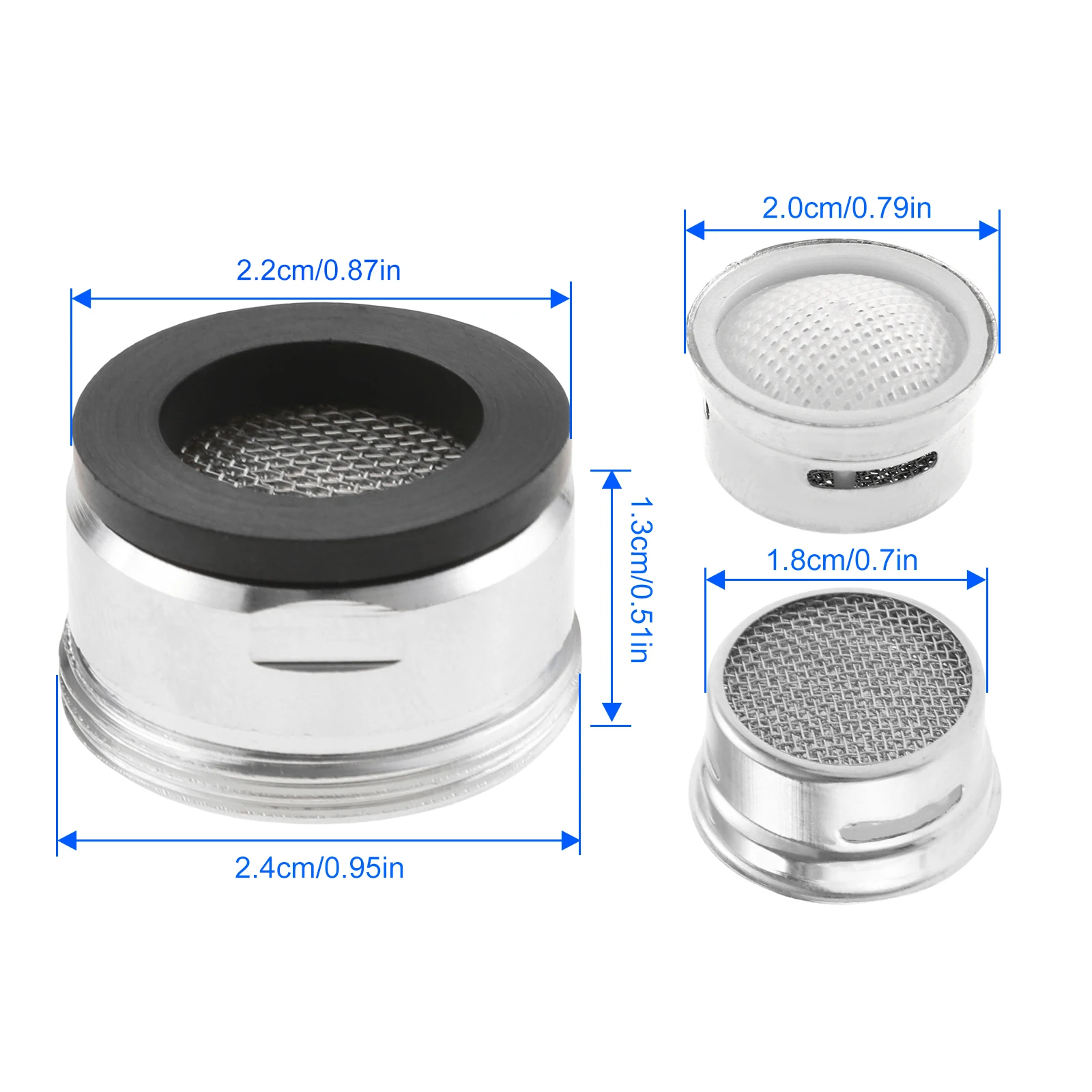 3/4/6pcs Brass Water Saving Faucet Tap Aerator Replaceable Filter Mixed Nozzle 24mm Male Thread Kitchen Bathroom Faucet Aerators