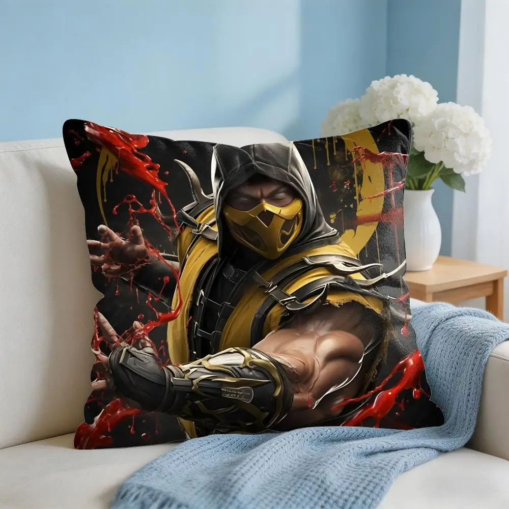 M-Mortal K-Kombat Game Cushion Cover Square Pillow Bedroom Sofa Leisure Comfort Living Room Home Decoration 40X40