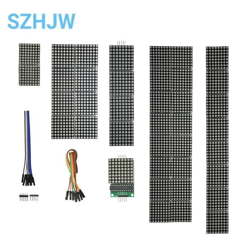 1 / 2 / 4 / 8-bit MAX7219 60×60 Dot Matrix Module Microcontroller LED Display Module For DIY KIT With Cable